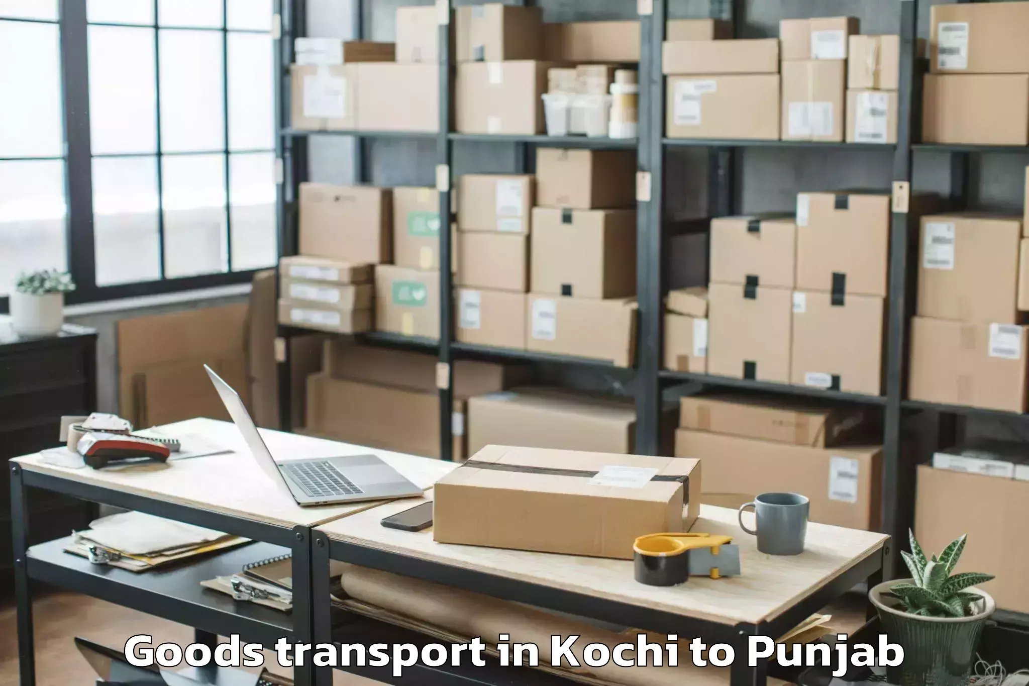 Leading Kochi to Sultanpur Lodhi Goods Transport Provider